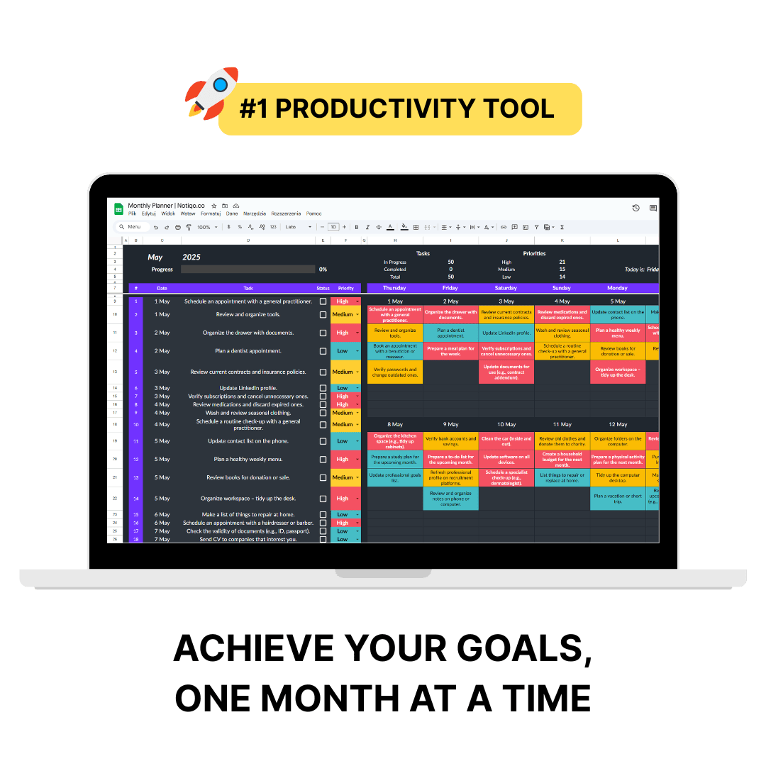 Monthly Planner Main